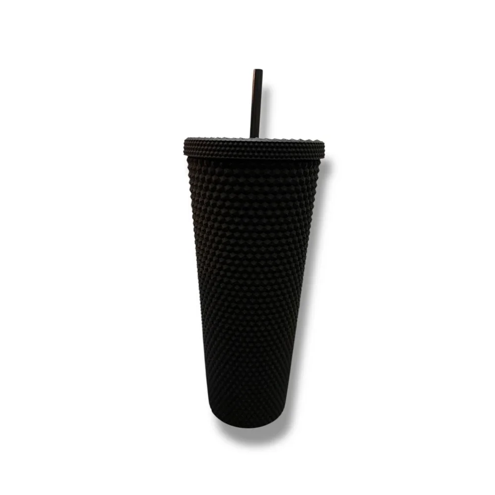 Starbucks Matte Black Studded Tumbler 24 oz Limited Edition Cold Cup Collectible